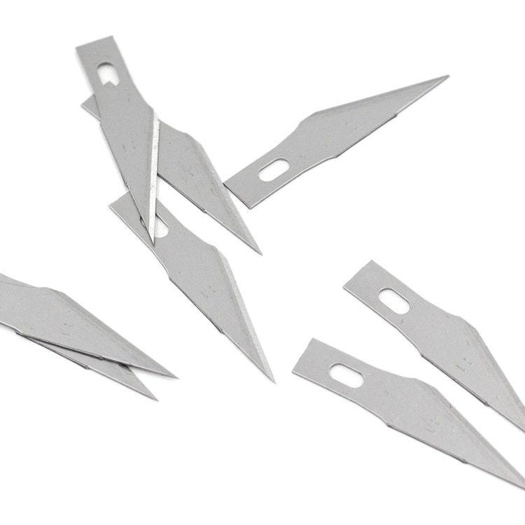 200 stk udskiftning hobbyblad reserveblade stål håndværk knivblade til gør-det-selv kunst arbejde skæring