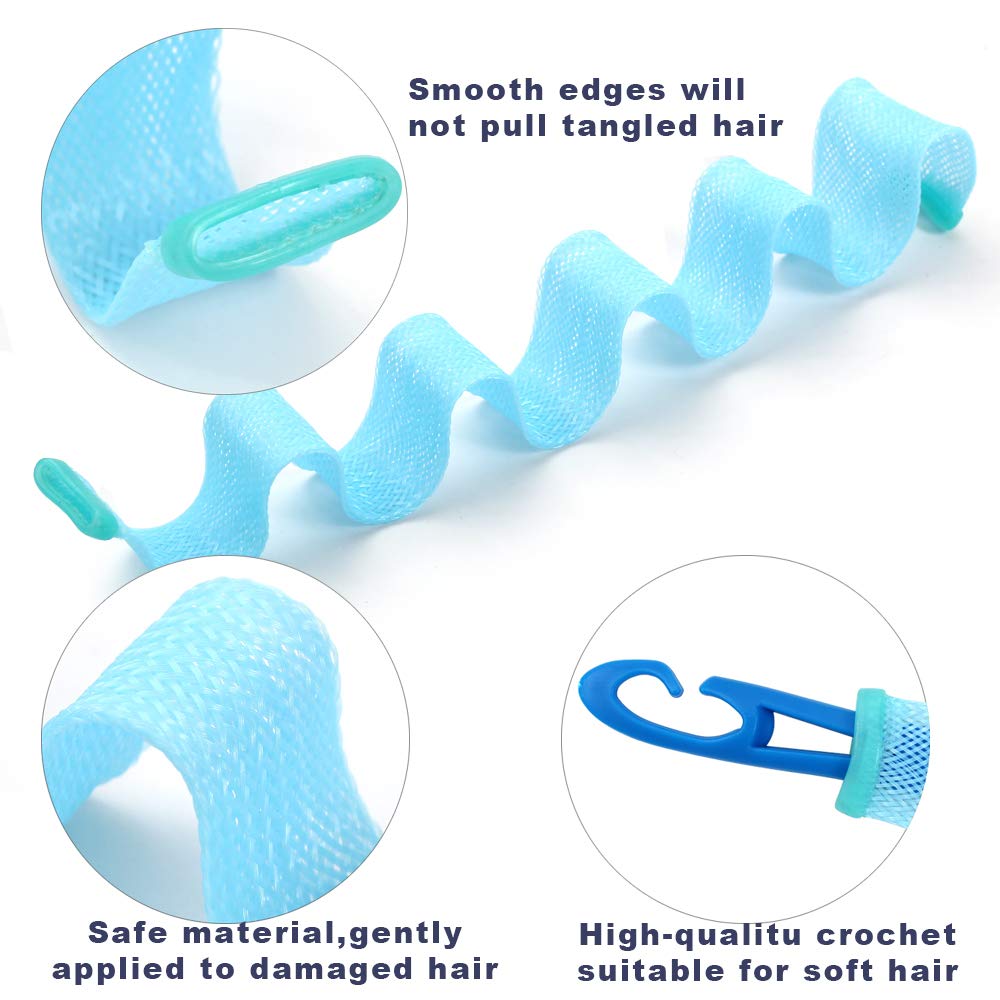 Bigoudis magiques en plastique, 7 tailles différentes, 18 pièces/ensemble, diamètre 2.5CM, nouveauté, bricolage, outils de coiffure