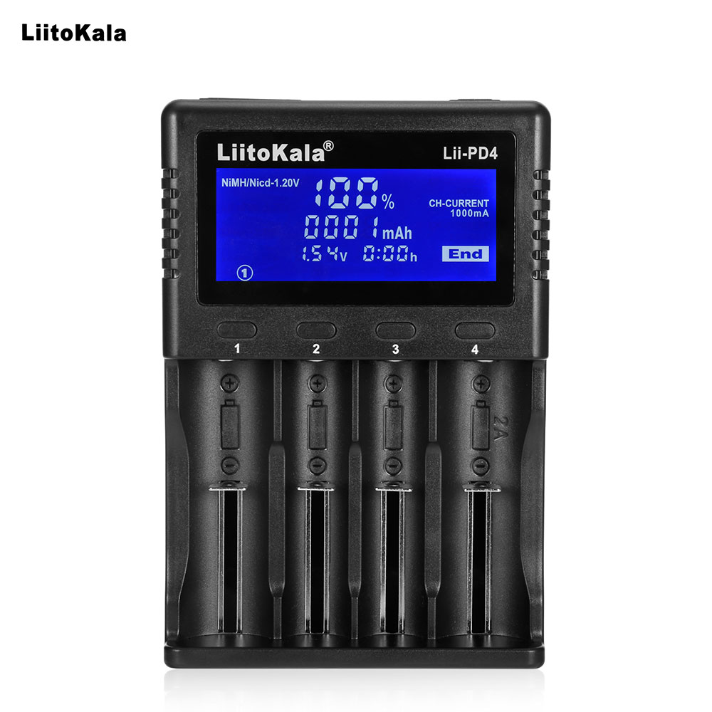 LiitoKala-cargador de batería inteligente lii-500S lii 500S, LCD, 1,2 V, 3,7 V, 18650, 17500, AA, AAA, cargador de batería de litio para linterna
