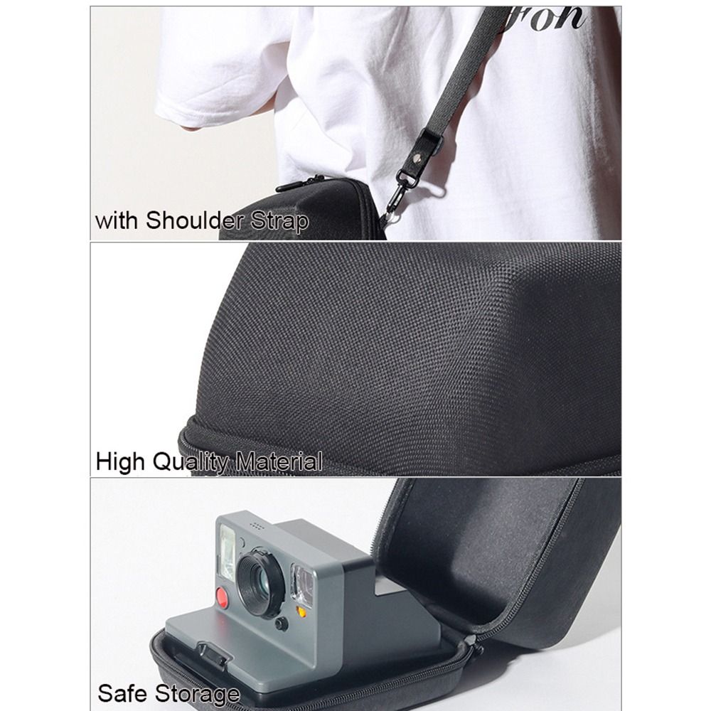 Odporna na wstrząsy torba do przechowywania aparatu natychmiastowego typu I EVA Anti-Drop Film Camera Carrying Case Hard dla Polaroid One Step 2/NOW