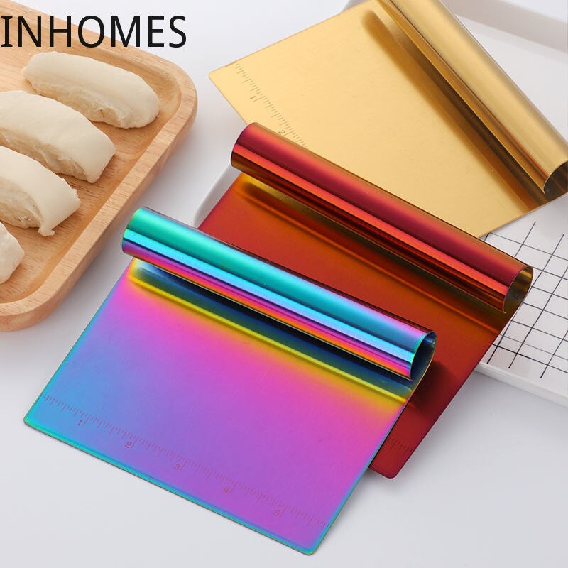 Raspador de pan de acero inoxidable, Espátulas para masa de Pizza, utensilios de cocina para panadero, cortador de pastelería, accesorios para hornear, herramientas