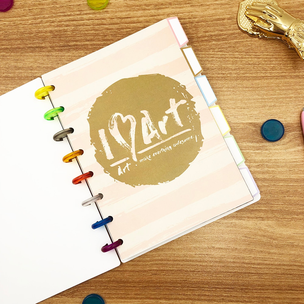 Fromthenon happy planner diskindbundet notesbog journal ringbind ringbind spiral  a5 notesblok papirvarer kontor- og skoleartikler