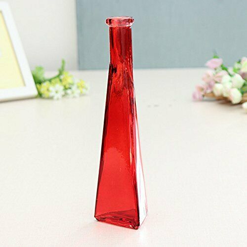 Kleur Clear Mini Glazen Vaas Zakkz Bloem Fles Glas Ornamenten Bloem Regelen Home Decor: Red