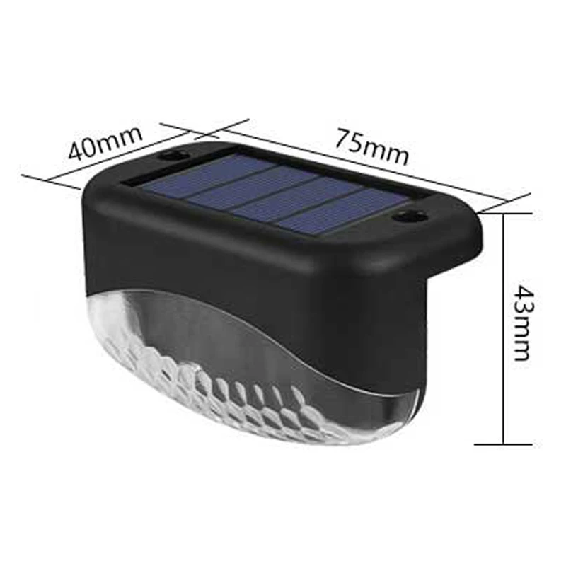 Solcelledrevne terrasselamper 10- pak udendørs trinlys vandtæt led solcellelampe til gelænder trapper trinhegn have terrasse og sti