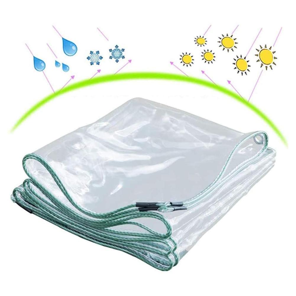 Bâche de pluie transparente épaisse de 0.3mm, en PVC, tissu de pluie Transparent, le balcon, abri pour plantes, matériau souple, directe