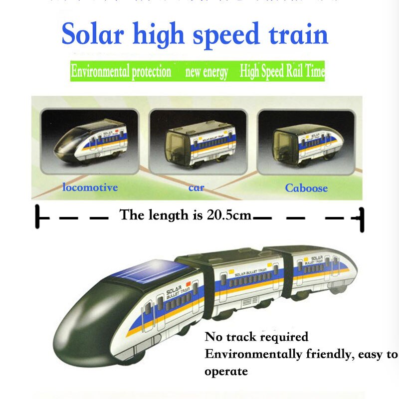 3D DIY Solar Powered Trein Speelgoed Zonne-energie Hogesnelheidstrein Model Educatief Wetenschap Speelgoed Studenten Experimentele Speelgoed