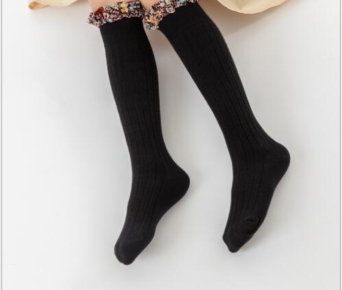 0-8 Jaar Lente Zoete Meisje Tube Sokken Kleine Bloem Kant Baby Sokken Mode All-Match prinses Sokken: a / 5-8 year