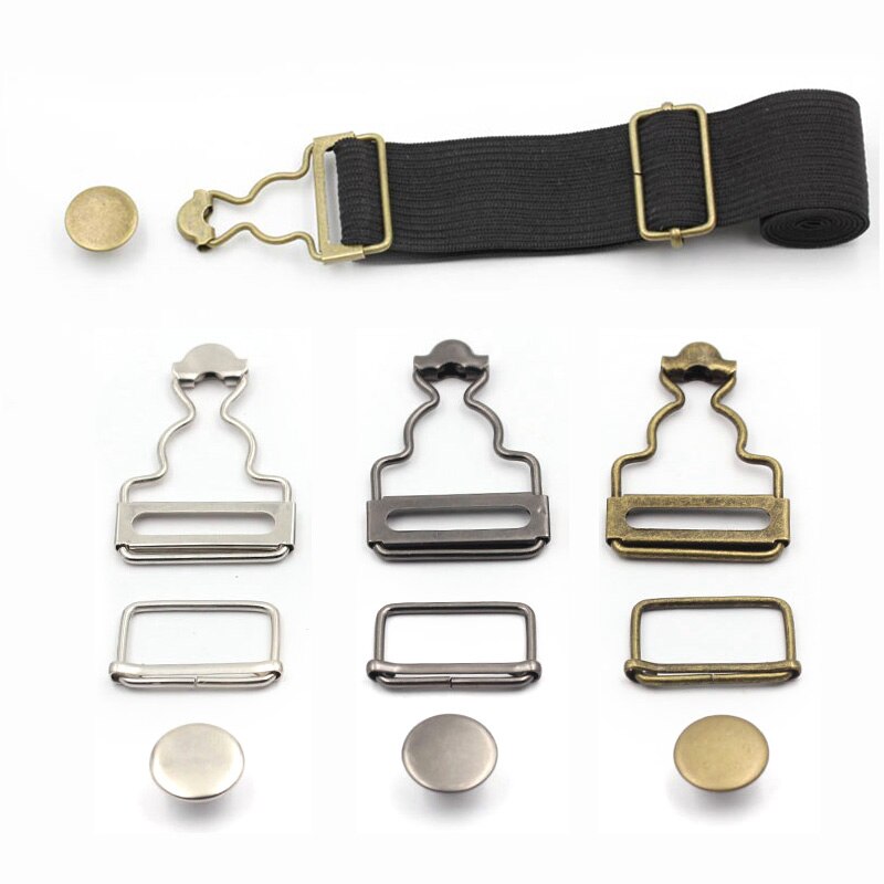 2Pc Hosenträger Schnalle Verschluss Nieten befestigen Clips Metall Geschmack Overall Jeans Hosen Für DIY Handmake NäHenne Hardware- Zubehör