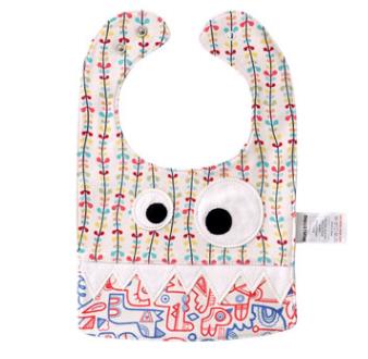 Sunbaby-tissu en coton pour bébés | humoristique de monstre de dessin animé, écharpe d'alimentation pour bébés garçons et filles: D