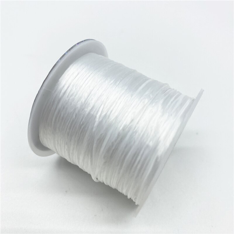 Fil élastique rond en Nylon et caoutchouc pour la fabrication de bijoux, 10yards, 0.7mm