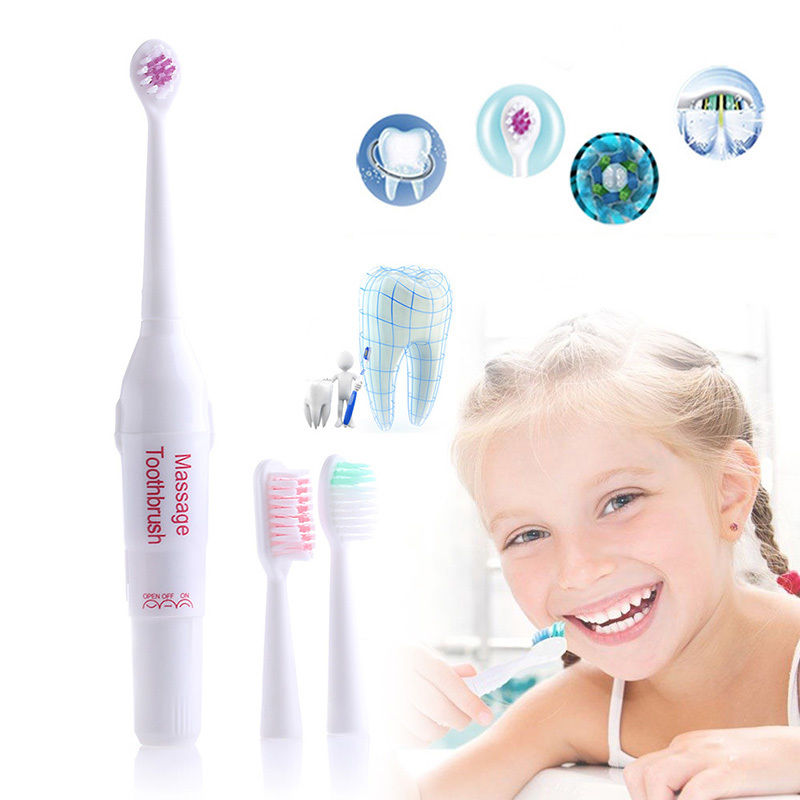 Tandenborstel Elektrische Met Nozzles Voor Tandenborstel 2Pc Vervanging Borstelkop Volwassen Kinderen Elektrische Tandenborstel Familie Set Reizen