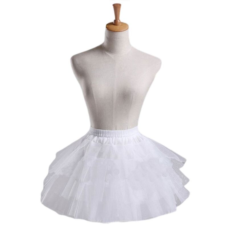 Cosplay Meid Slijtage Lolita Pettiskirt Korte Geen Hoops Petticoat Meisjes Ballet Mesh Garen Rok Petticoats: WHITE