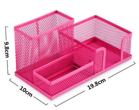 Deli Multifunction Pen Holders Pen Rest Desk Organizer Pencil Case Storage Box Metal Desktop Office Supplies: D