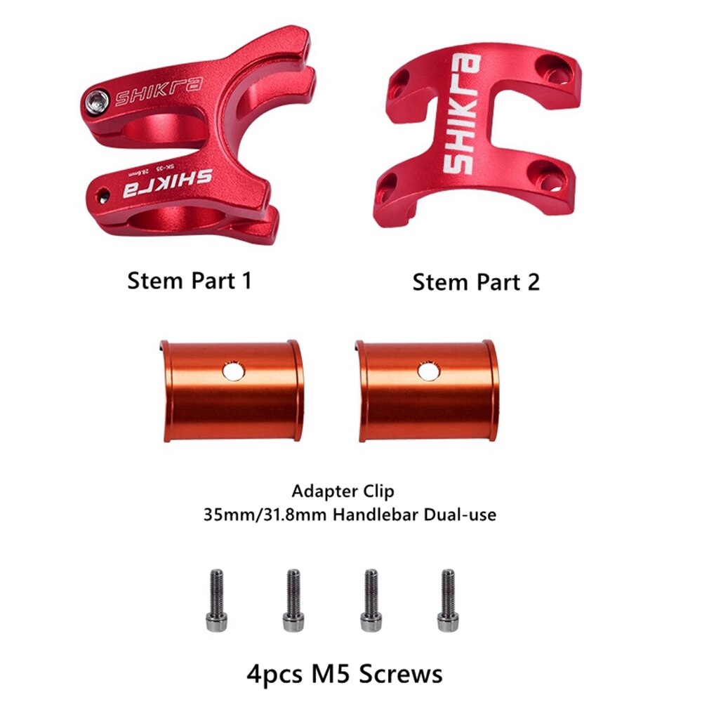 Mtb 35/50Mm Stuurpen Cnc 35Mm 31.8Mm Stuur Ultralight Holle Aluminium Legering Fiets Stuurpen 28.6Mm Stuurbuis Mountainbike