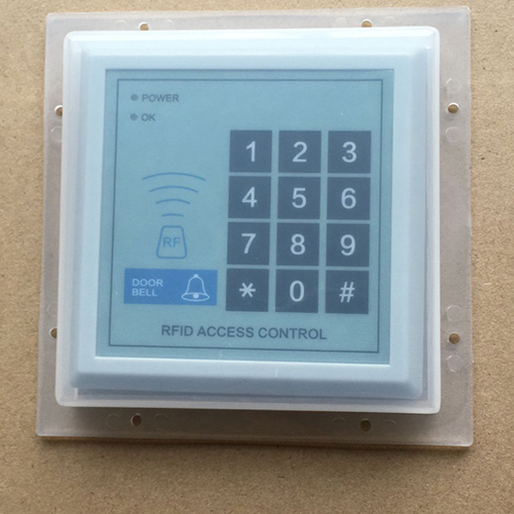 Dispositivo de teclado de Control de acceso RFID 125Khz, sistema de Control de acceso de cerradura de puerta de entrada de proximidad RFID, seguridad, 1000 usuarios: AC and ABS cover
