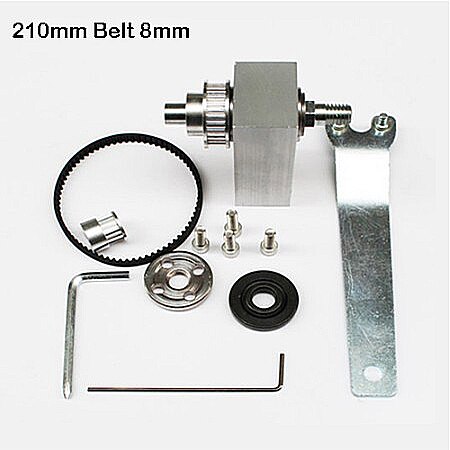 Spindle of Machine Tool Cutting Machine Saw Bearing Block Precision Table Saw Spindle Assembly Mini Woodworking Table Saw: 210MM Belt 8mm