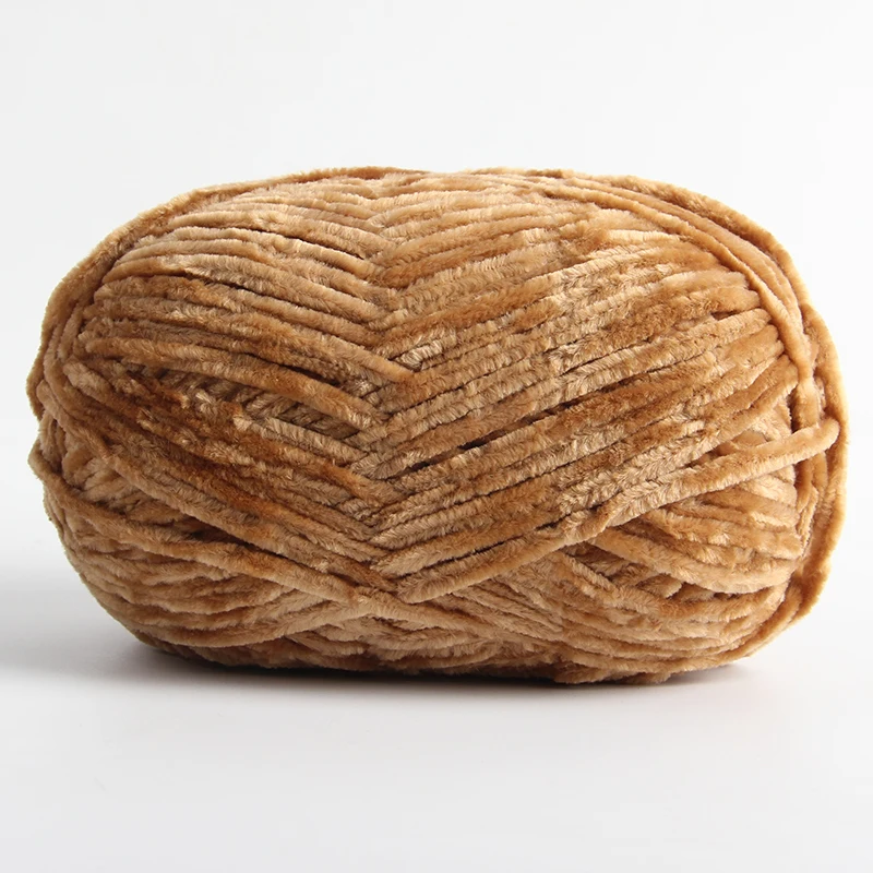 100g / 1 Stück Count Chenille Samt Wolle Dickes warmes Garn Manuell DIY Häkelgarn Strickwolle Baby Nutzwolle Serie Häkeln Par: Blau