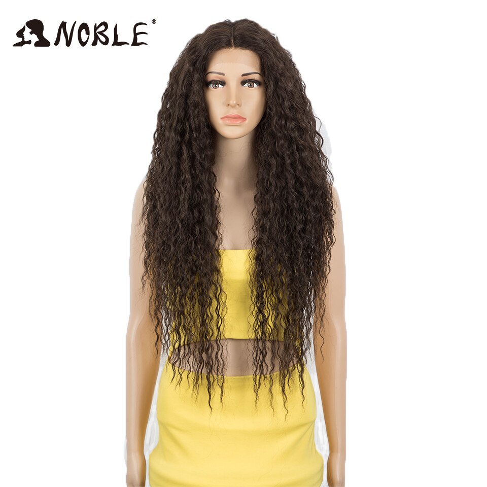 Noble Synthetic Lace Wig Long Wavy Hair 30 Inch Ombre Blonde Wigs For Black Women Blonde Wig Hair Synthetic Lace Wig