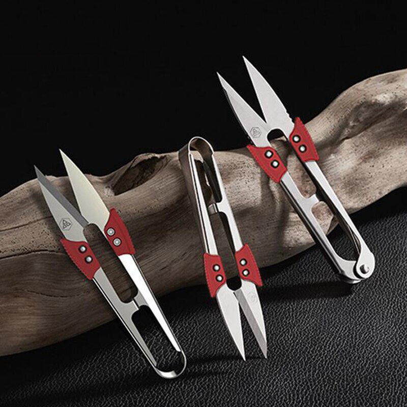 Tijeras de corte para costura a medida, tijeras de hilo de acero inoxidable, bordado de punto de cruz, tijeras con forma de U, cortador de tela