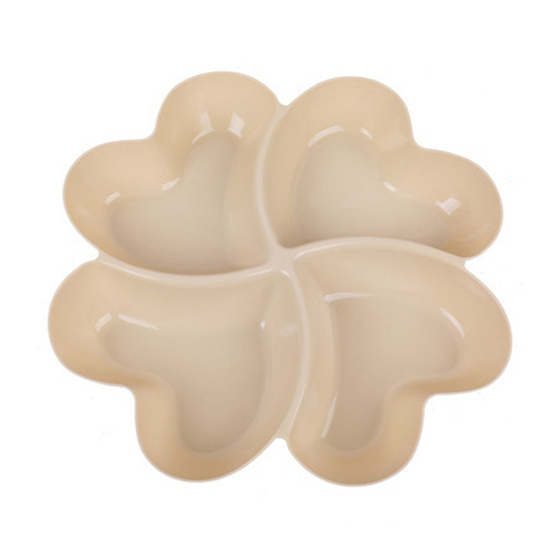 Hartvormige fruitschaal, serveerschaal, borden, opbergdoos, bakje voor snacks, noten, desserts, plastic kerstbord: Abrikoos / Ik