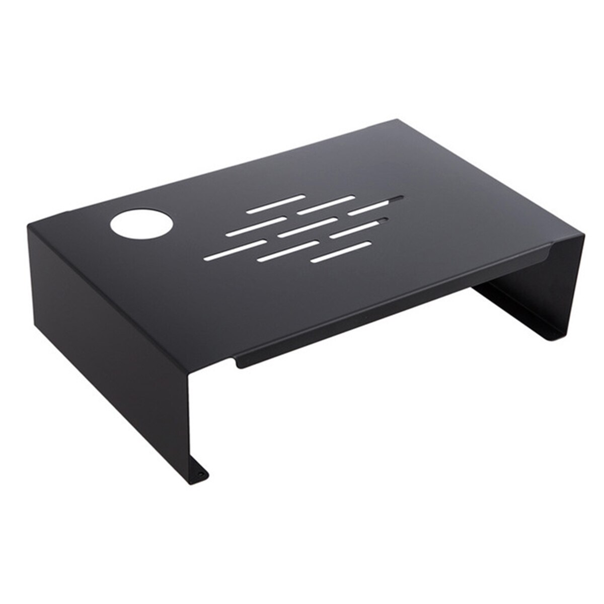 Computer Monitor Stand Riser Desk Laptop Organizer with Pen Panel Grooves and Cable Storage Hole for Home Office