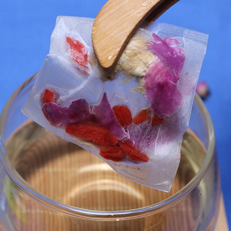 500 stuks / natuurlijke maïsvezels opvouwbare theezakjes biologisch afbreekbaar theefilter kruidentheefilterzakje 7 x 10cm