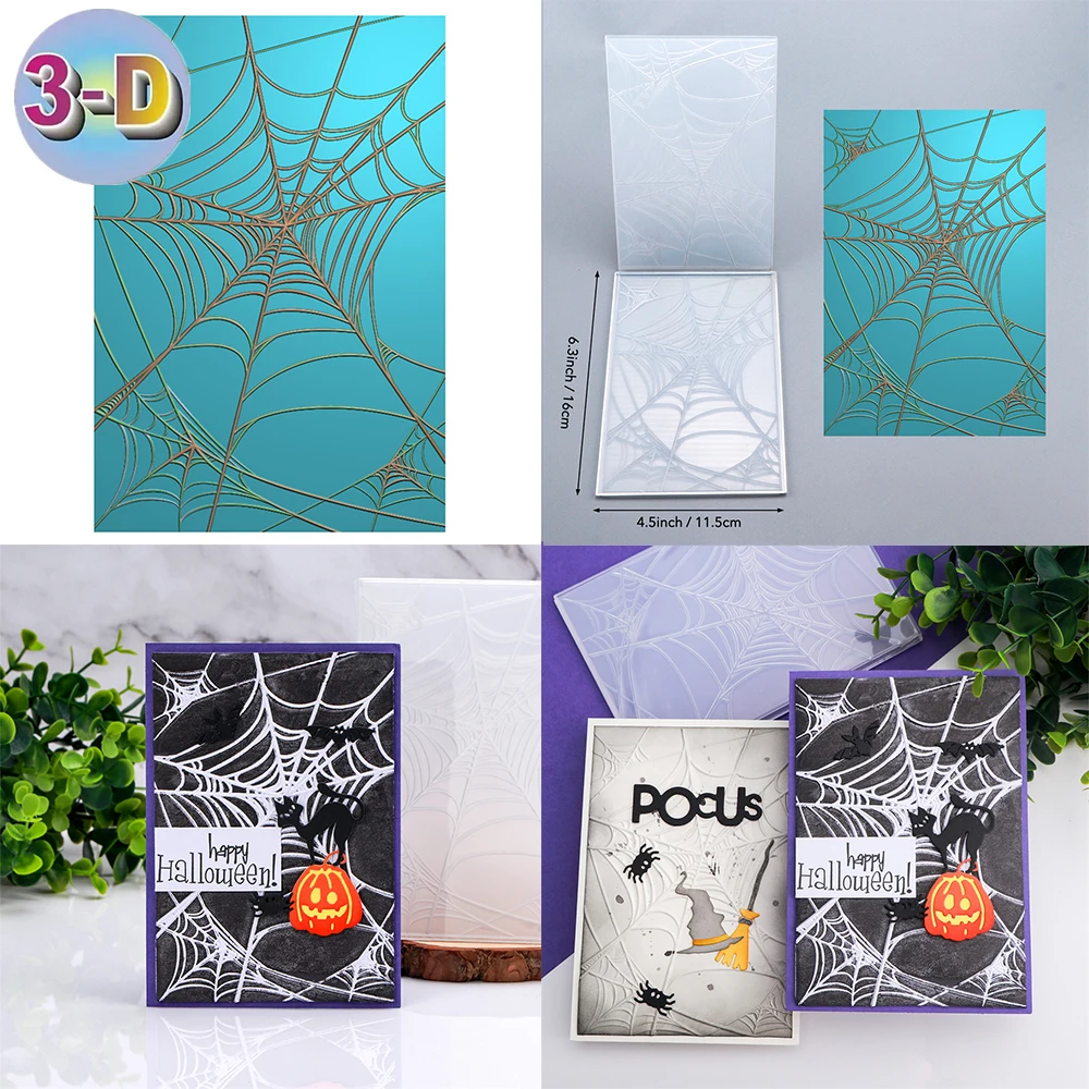Carpeta de estampado 3D, línea ondulada, decoración de árbol de Navidad, fondo de telaraña para agregar detalles texturizados a la fabricación de proyectos de manualidades de papel: Verde claro