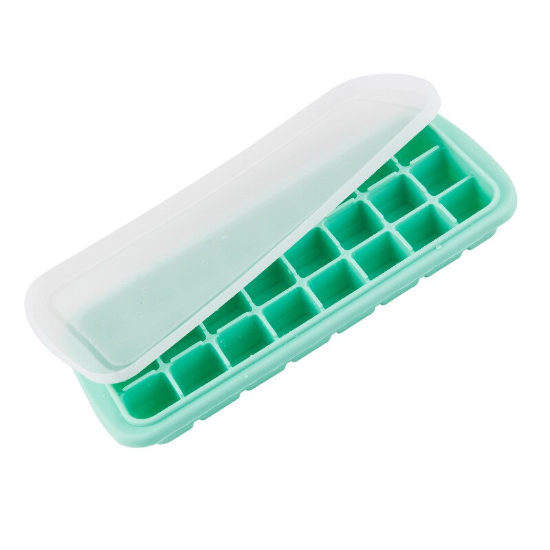 24 galler silikon isbitsbricka form glass gör form bröllop frukt choklad dessert dekoration gör-det-själv verktygsbricka med lock: Grön