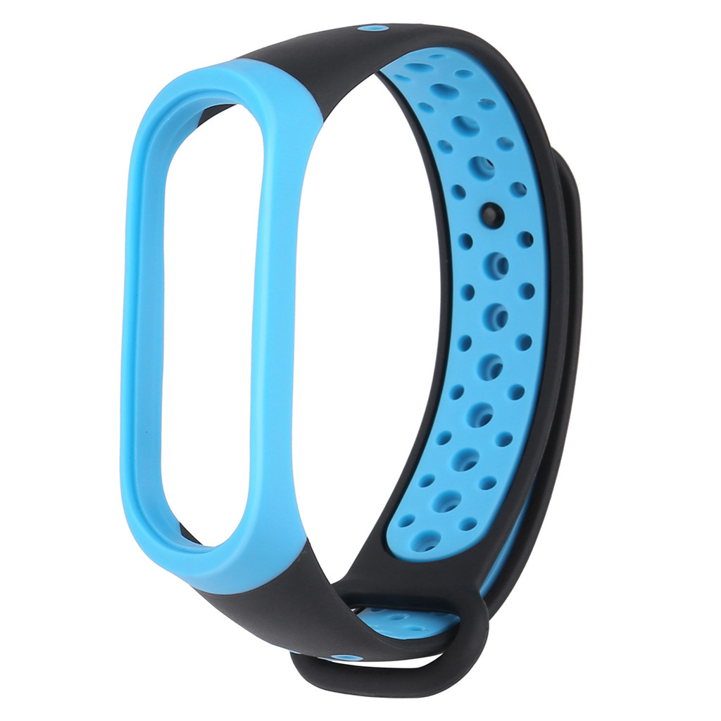 Correa de silicona para Xiaomi Mi Band 3 y 4, correa de silicona para relojes inteligentes, pulsera de silicona, accesorios para reloj inteligente mi band 3 y Mi Band 4: Blue