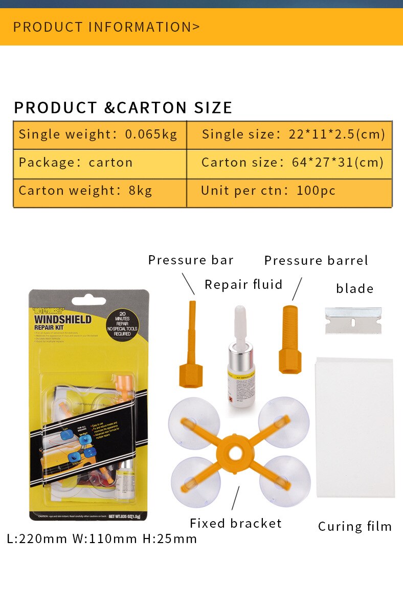 Car Window Glass Scratch Crack Restore Repair Tools Windshield Repair Kit Car Window Screen Polishing Cleaning Car Styling Tool