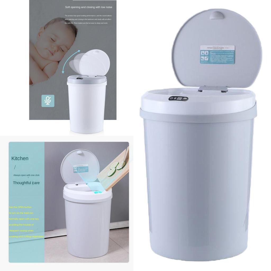 12L Automatic Waste Bin, Sensor Trash Bin for Bedroom Bathroom Office Baby Room