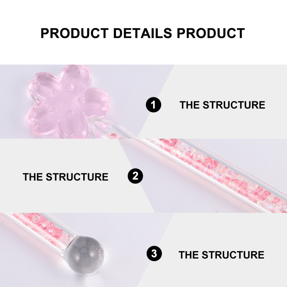 1pc Glass Stirring Rod Round Stir Stick Shiny Glass Stick Sakura Shaped Stirrer For Home Bar Kitchen Accessories