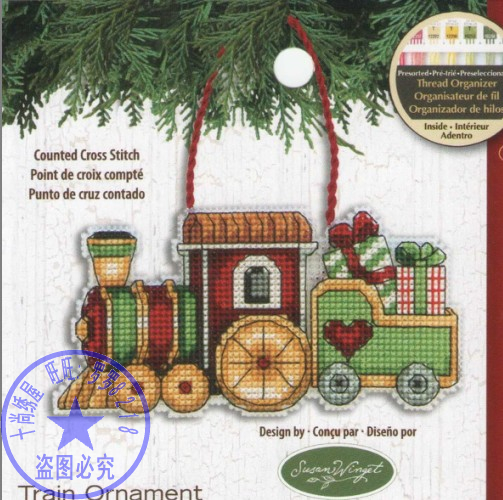 Kit Point De Croix Compté Ornements Village De Noël - 6 Motifs 10x13 Cm