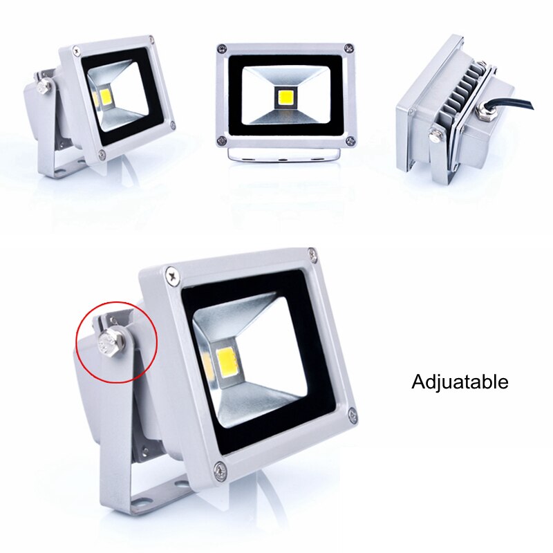 LED flood light 10W AC85-265V waterproof IP65 Outdoor LED lighting White red blue green light lamp to UK,BR,RU US