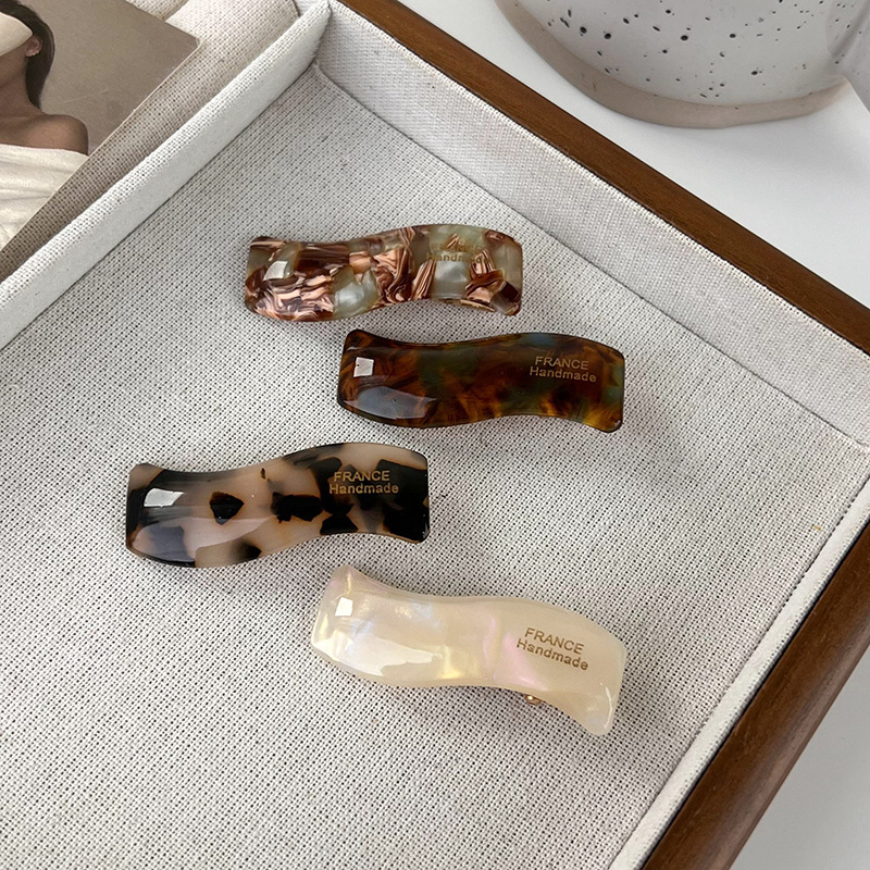 Retro Eenvoudige Golvende Acetaat Vorm Haarspeldjes Vrouw Meisjes Zoete Prachtige Haarspelden Kleurrijke Haarspeldjes Mode Haaraccessoires Nieuw