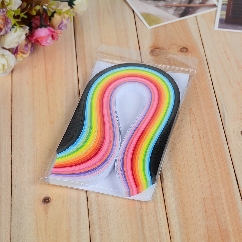 180/360 pezzi origami fatti a mano bambino fai da te artigianato colore misto strisce Scrapbooking carta Quilling per strumenti di progettazione strisce di colore