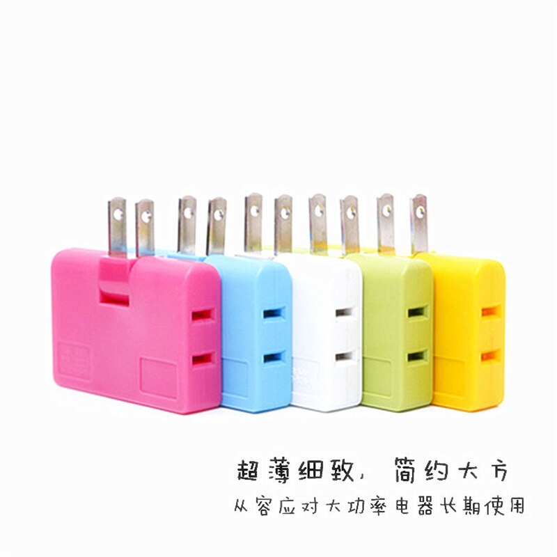 3 Outlet Grounded AC Power 2 Prong Swivel Light Wall Tap Adapter Tools Electrical Plugs For Phone Computer Camera