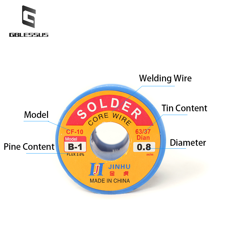 1.0mm Portable Solder Wire 0.5mm 0.6mm 0.8mm Repair Soldering Lead-Free Rosin Solder Wire Low Melting Point Silver 50g