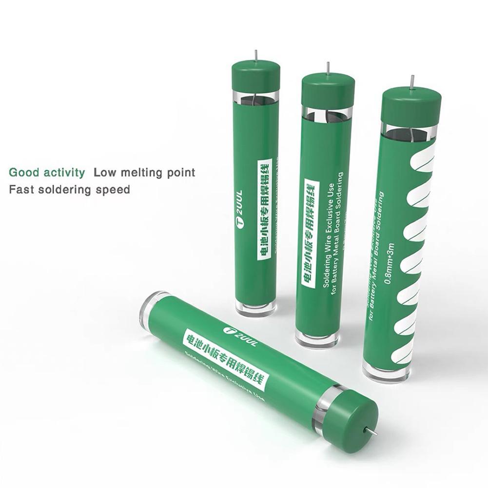 2UUL 3m 0.8mm Soldering Wire No Need Spot Welding Machine For Phone Battery Metal Board Repair Tool Rosin Solder Wire Tin Wire