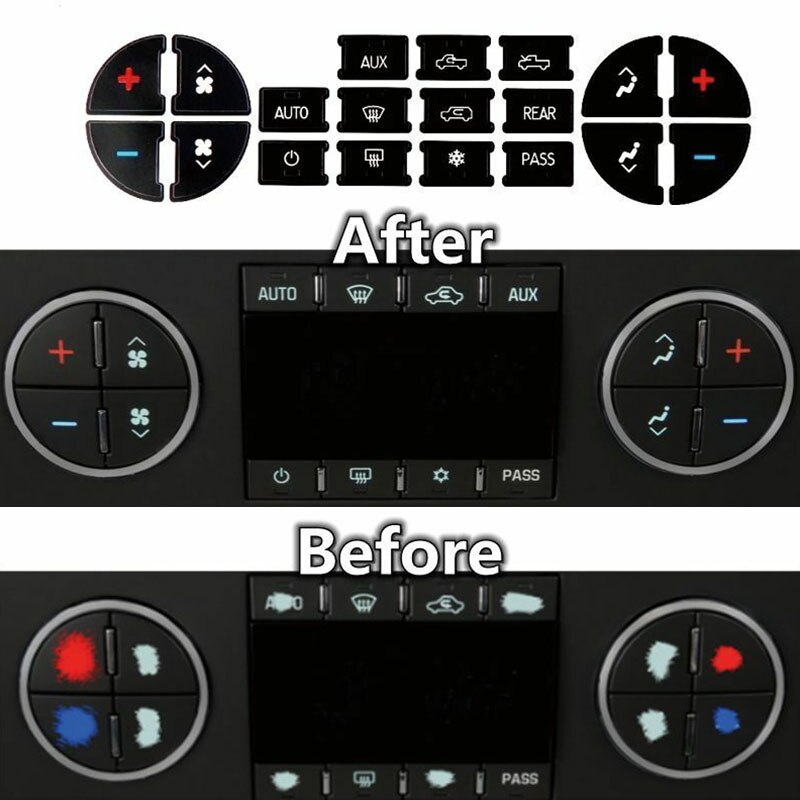 Dash Knop Stickers Kit Set Voor Chevrolet Gmc Tahoe Vervanging Accessoires