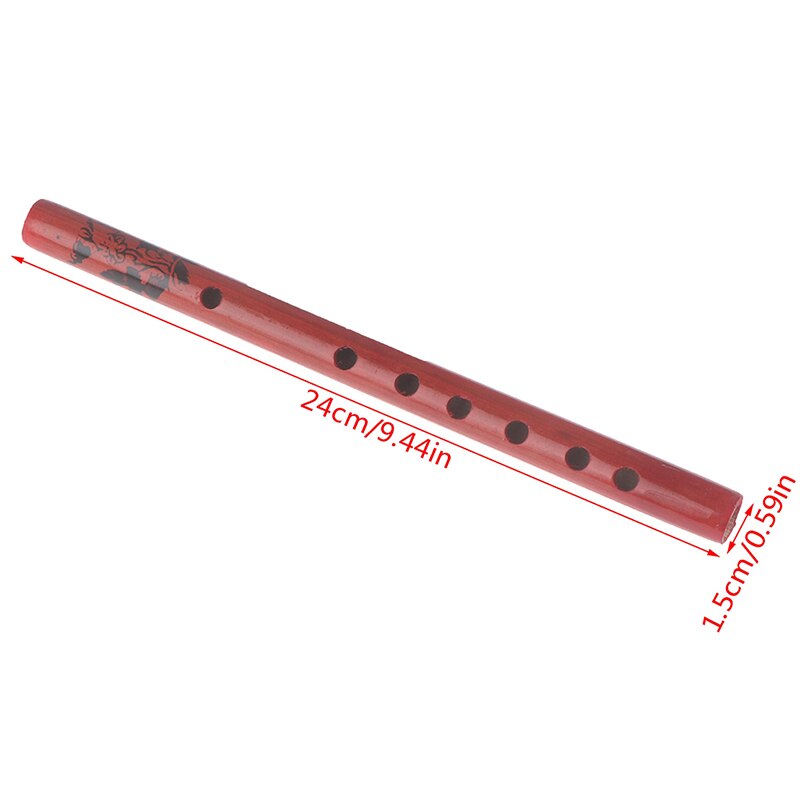 Flauta de bambú tradicional China de 6 agujeros, clarinete Vertical, instrumento Musical de madera, Color para niños, 1 ud.