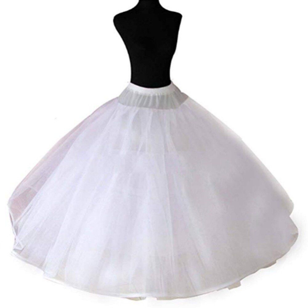 8 Layers Tulle Underskirt Wedding Petticoat Accessories Without Hoops For A Line Wedding Dress Wide Plus Petticoat Crinoline