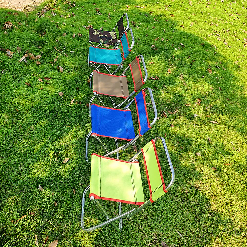 Fishing Stool Foldable Stainless Steel Outdoor Stool With Backrest Collapsible Footstool For Camping Beach Chair Camping Chair