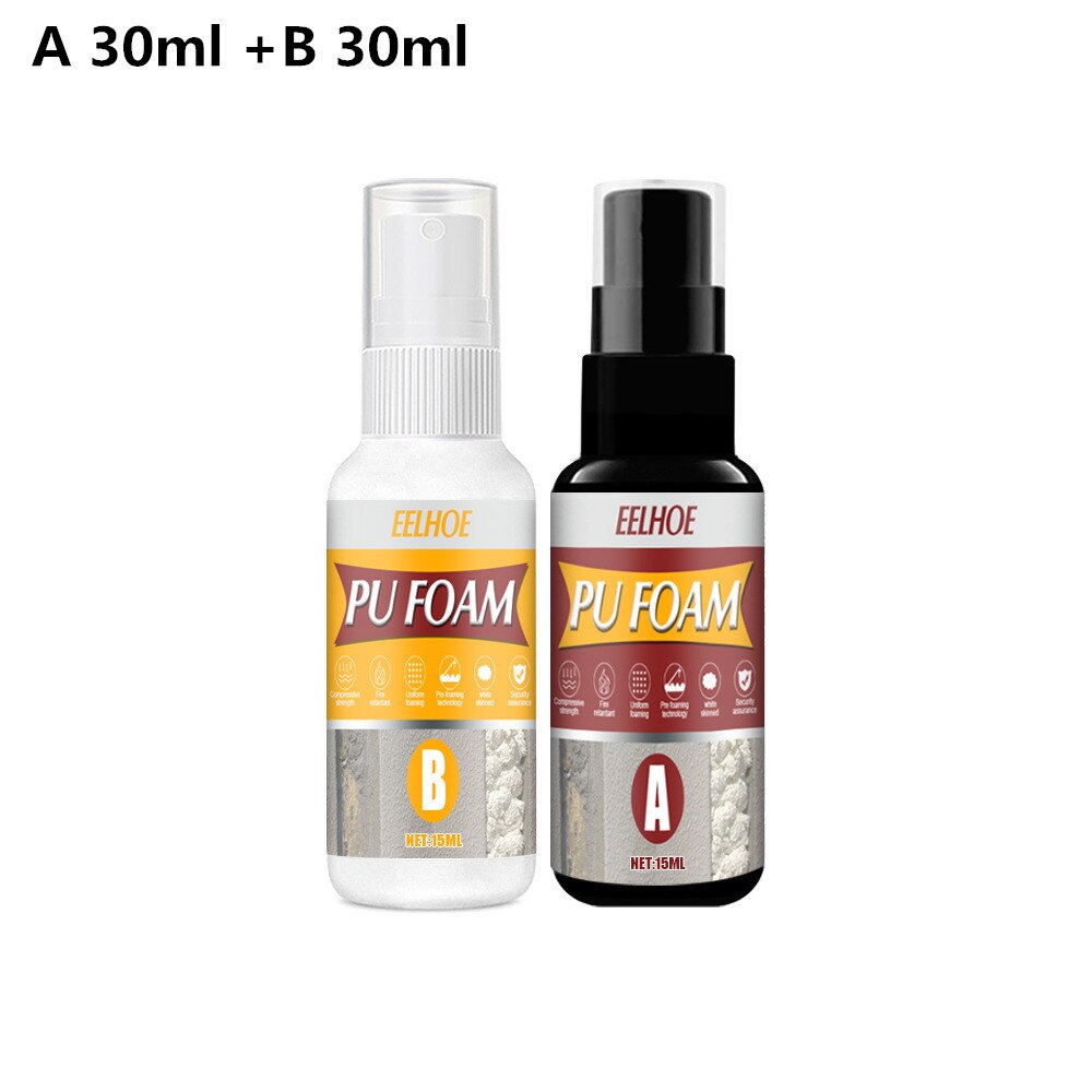 2pcs Polyurethane Blowing Agent PU Foaming Agent Waterproof Home Bathroom Window Door Repair Tools Polyurethane Blowing Agent: 2