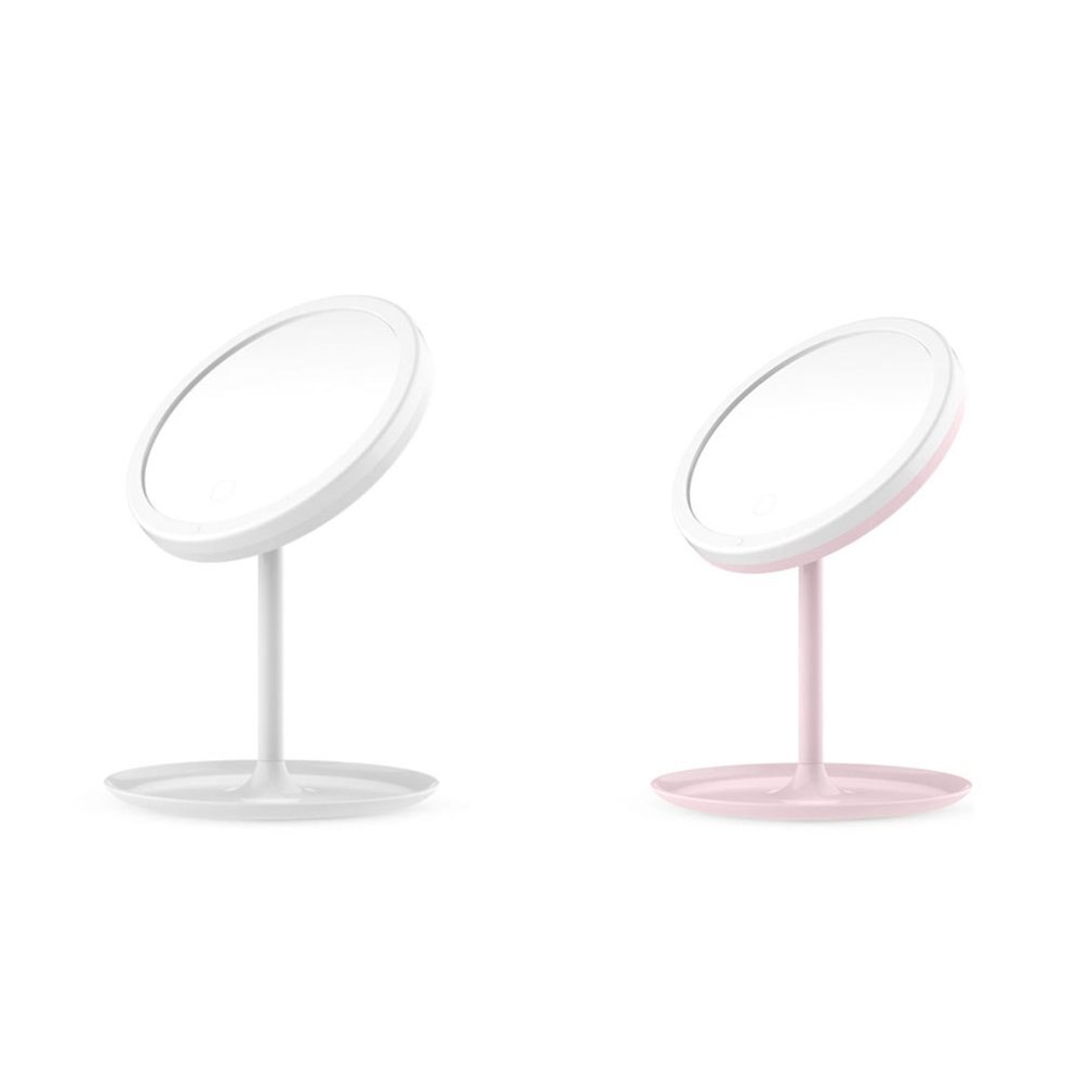 Double Sided Swivel LED Tabletop Makeup Mirror Makeup Mirror Women Facial Makeup Cosmetic Desktop Cosmetic Mirror Tools