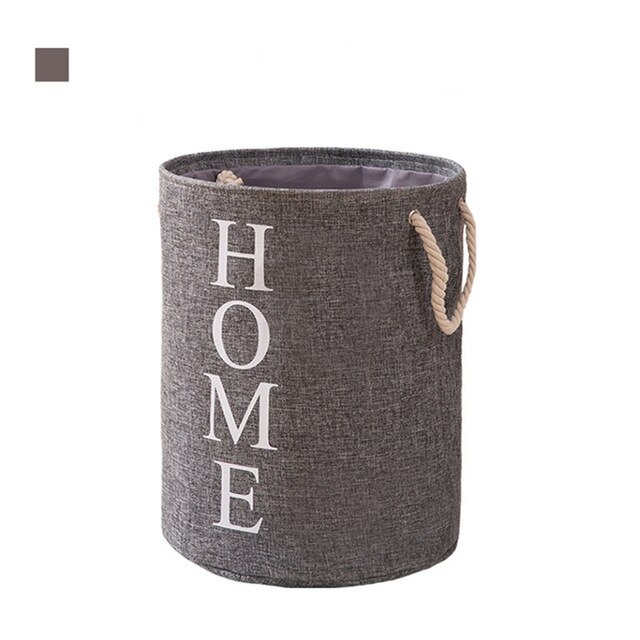 Laundry Basket Linen Collapsible Fabric Laundry Hamper with Drawstring Handle Portable Washing Bin Folding Dirty Clothes Bag: black