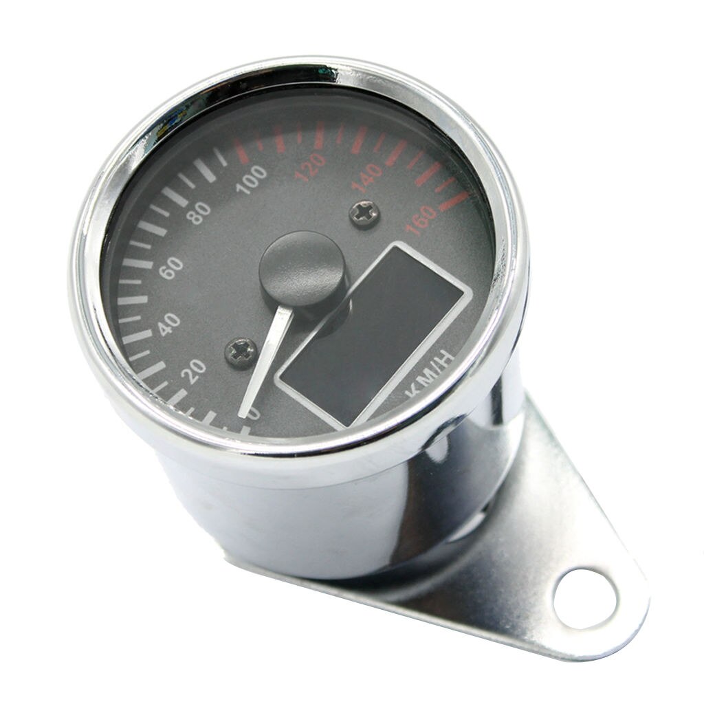 12V Motorrad Chrome LED Tachometer Tachometer Kilometerzähler Multifunktions Gauge