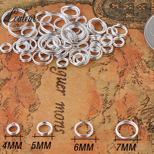 200pcs/lot 4 5 6 8 10 12mm Double Loops Open Jump Rings Split Ring Connectors for DIY Jewelry Making Finding Craft Accessory