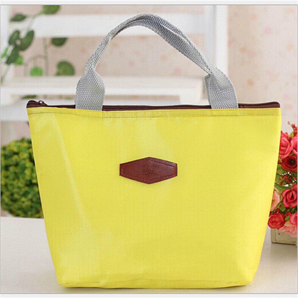 ISKYBOB Insulated Tinfoil Aluminum Cooler Thermal Picnic Lunch Bag Waterproof Travel Box: Yellow
