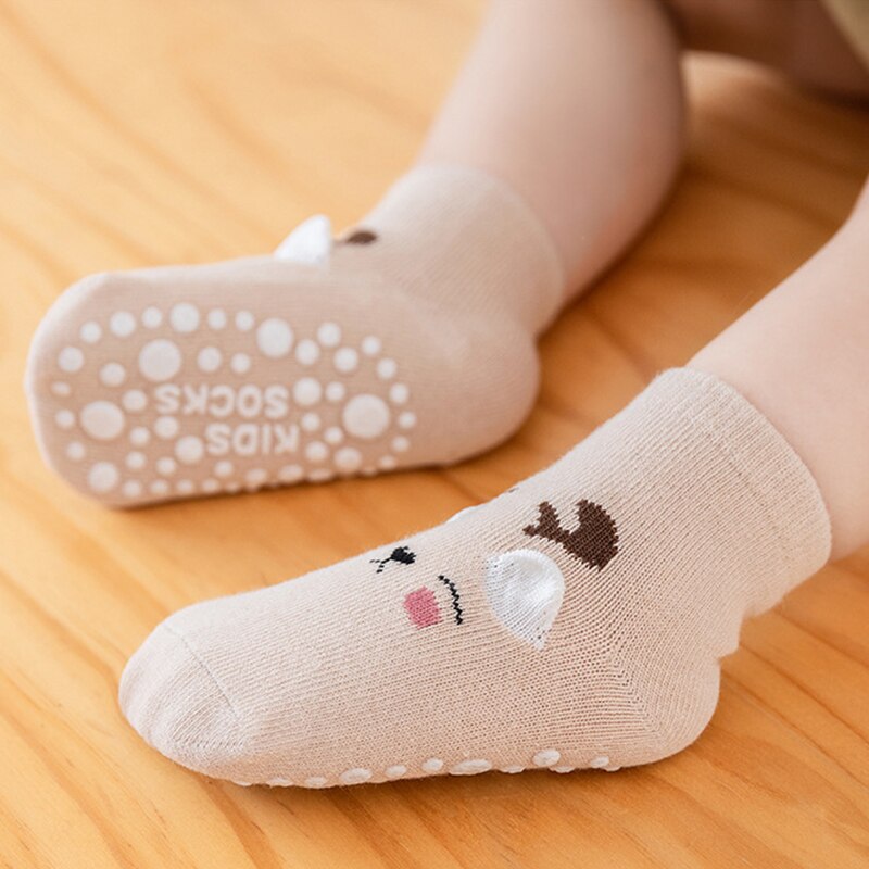 Leuke Cartoon Baby Sokken Antislip Meisjes Jongens Kinderen Vloer Sokken Herfst Winter Peuter Kids Ankle Sokken 1-3Y